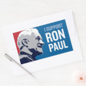 Steun Ron Paul Rechthoekige Sticker (Envelop)