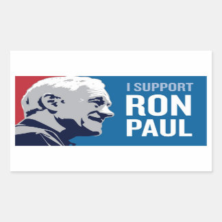 Steun Ron Paul Rechthoekige Sticker