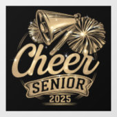 Steun Senior 2025 Cheerleader Afstudeerklas Van Raamsticker (Vel)
