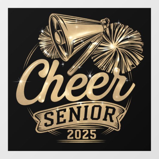 Steun Senior 2025 Cheerleader Afstudeerklas Van Raamsticker (Vel)