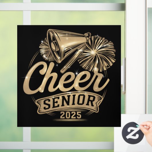 Steun Senior 2025 Cheerleader Afstudeerklas Van Raamsticker (Huis)