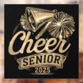 Steun Senior 2025 Cheerleader Afstudeerklas Van Raamsticker (Vel 2)