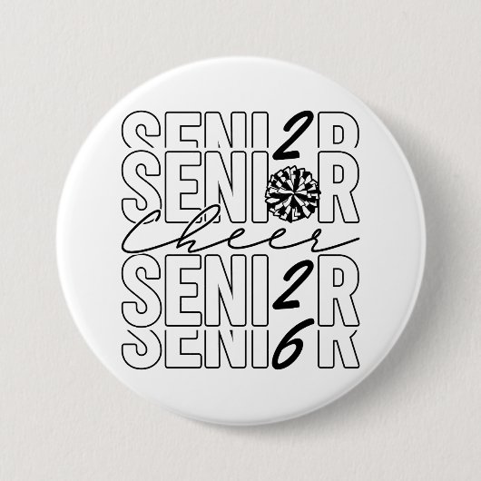 Steun Senior 2026 Ronde Badge Button 7,6 Cm (Voorkant)