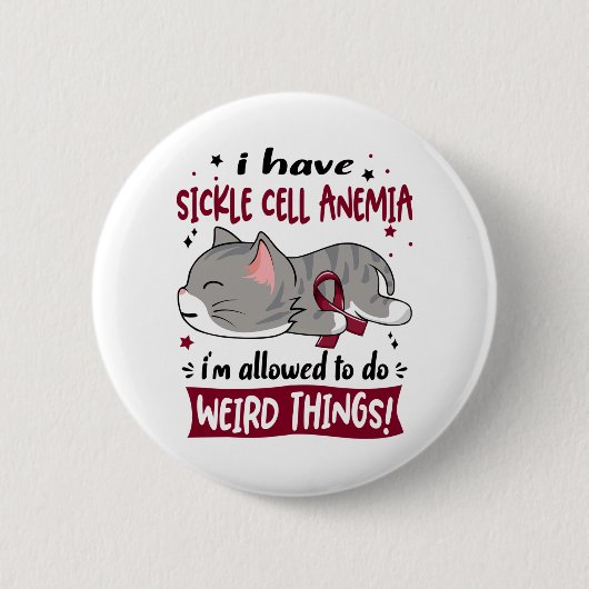 Steun Sikkelcelanemie Bewustzijnslint Geschenken Ronde Button 5,7 Cm (Voorkant)