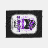 Steun Squad Messy Bun Butterfly Paarse Lint Fi Fleece Deken (Voorkant (Horizontaal))