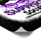Steun Squad Messy Bun Butterfly Paarse Lint Fi Poster (Hoek)
