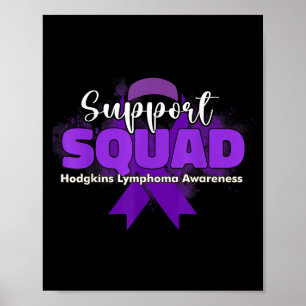 Steun Squads Paarse Lintjes Hodgkins Lymfoom Bewus Poster