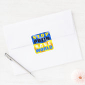 Steun Sticker Oekraïne Stop Poetin Save World (Envelop)