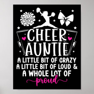 Steun tante Trotse tante van een cheerleader tante Poster
