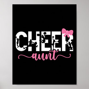 Steun Tante Van Een Cheerleader Tante Boog Cheerle Poster