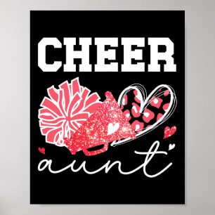 Steun tante voor Moederdag Zwarte vrouwen Cheerlea Poster