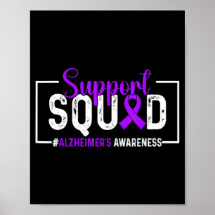 Steun Team Alzheimer Bewustzijnsmaand Paars Poster
