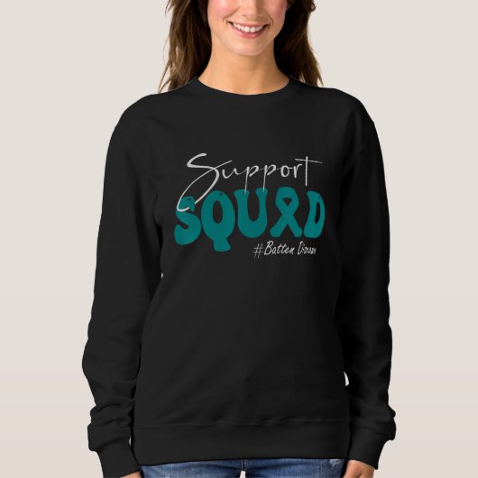 Steun Team Batten Disease Awareness Teal Ribbon Trui (Voorkant)