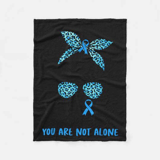 Steun Team Blue Warrior Diabetes Bewustzijn Fleece Deken (Voorkant)