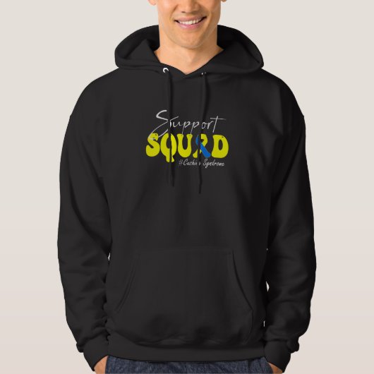 Steun Team Cushing Syndroom Bewustzijn Geel & Hoodie (Voorkant)