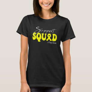 Steun Team Ewing Sarcoma Bewustzijn Gele Lint T-shirt