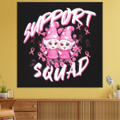 Steun Team Gnome Warrior Borstkanker Bewustzijn Canvas Afdruk (Insitu (Woonkamer))