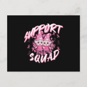 Steun Team Gnome Warrior Borstkanker Bewustzijn Informatiekaartje (Achterkant)