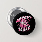 Steun Team Gnome Warrior Borstkanker Bewustzijn Ronde Button 5,7 Cm (Voorkant /achterkant)