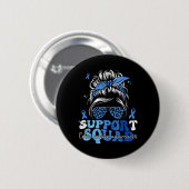 Steun Team Groovy Darmkanker Bewustzijn Rommelig Ronde Button 5,7 Cm (Voorkant /achterkant)