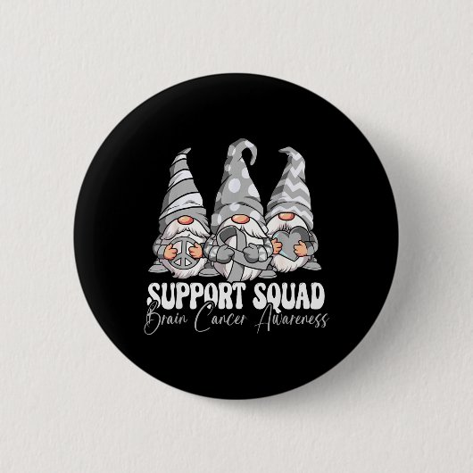 Steun Team Hersenkanker Bewustzijn Ronde Button 5,7 Cm (Voorkant)