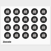 Steun Team Hersenkanker Bewustzijn Ronde Sticker (Vel)