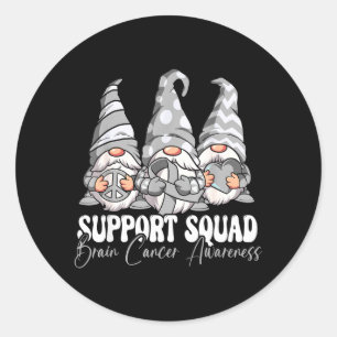 Steun Team Hersenkanker Bewustzijn Ronde Sticker