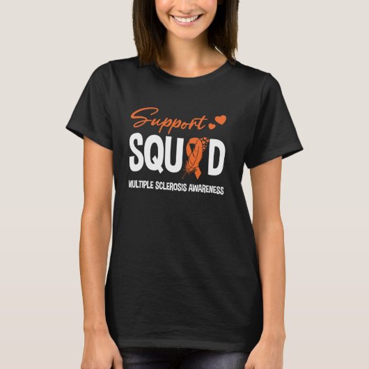 Steun Team Multiple Sclerose Bewustzijnslint T-shirt (Voorkant)