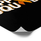Steun Team Oranje Lint Leukemie Bloedkanker  Poster (Hoek)