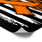Steun Team Oranje Lint Leukemie Bloedkanker  Poster (Hoek)