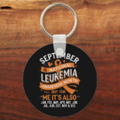 Steun Team Oranje Lint Leukemie Bloedkanker  Sleutelhanger (Voorkant)