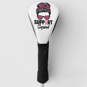 Steun Team Rommelige Knot Roze Krijger Borstkanker Golfheadcover