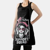 Steun Team Rommelige Knot Roze Krijger Borstkanker Schort (Insitu)