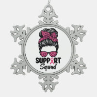 Steun Team Rommelige Knot Roze Krijger Borstkanker