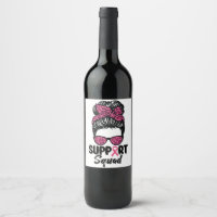 Steun Team Rommelige Knot Roze Krijger Borstkanker