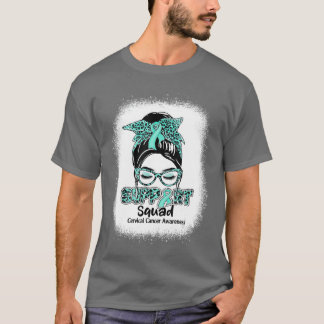 Steun Team Rommelige Knot Teal Lint Baarmoederhals T-shirt