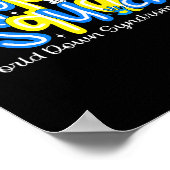 Steun Team Smile Face Wereld Downsyndroom Poster (Hoek)