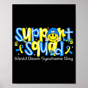 Steun Team Smile Face Wereld Downsyndroom Poster