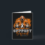 Steun Team Voetbal Oranje Lint Leukemie Bewustzijn Kaart<br><div class="desc">Steun Team Voetbal Oranje Lint Leukemie Bewustwording</div>