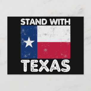 Steun Texas I-tribune met Texaanse vlag Briefkaart
