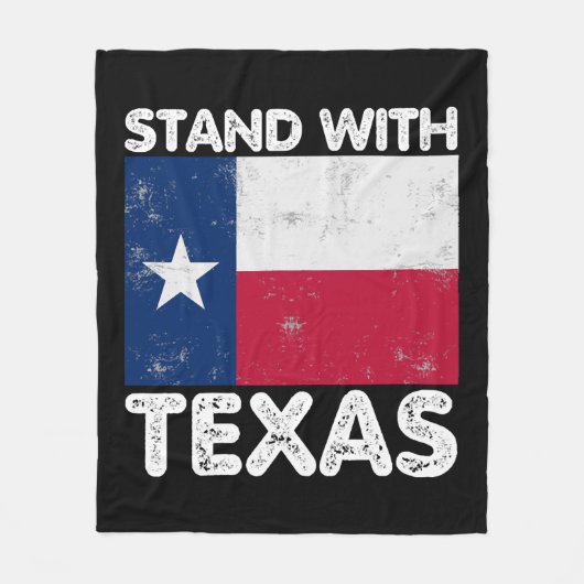 Steun Texas I-tribune met Texaanse vlag Fleece Deken (Voorkant)