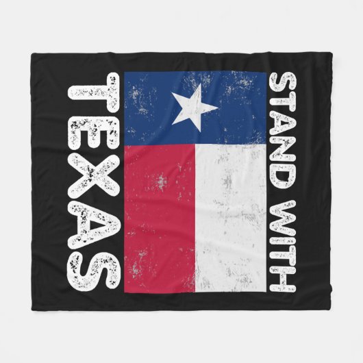Steun Texas I-tribune met Texaanse vlag Fleece Deken (Voorkant (Horizontaal))