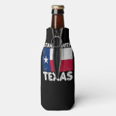 Steun Texas I-tribune met Texaanse vlag Flesjeskoeler (Fles Achterkant)