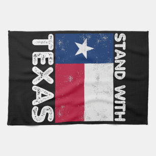 Steun Texas I-tribune met Texaanse vlag Theedoek