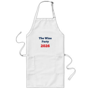 Steun The Wine Party 2026 Funny Verkiezings T-Shir Lang Schort