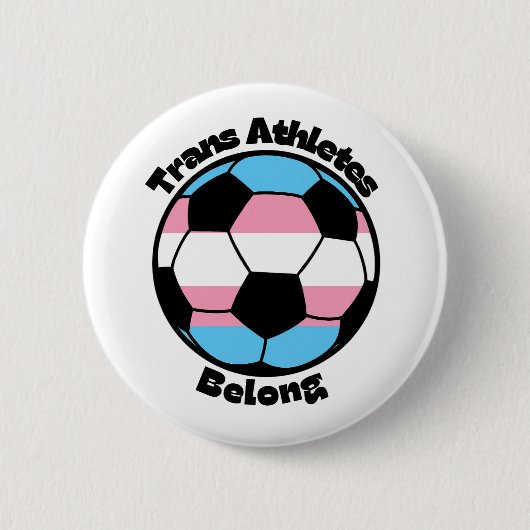 Steun transatleten - voetbal ronde button 5,7 cm (Voorkant)