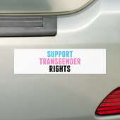Steun Transgenderrechten Bumpersticker (Op auto)