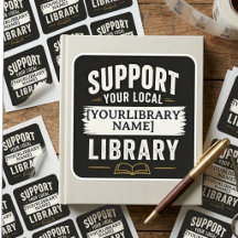 Steun uw bibliotheek – Naamontwerp voor de bibliot