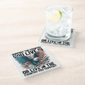 Steun uw land glazen onderzetter (Schuin)