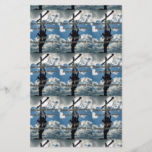 Steun uw Lineman Briefpapier (Voorkant)